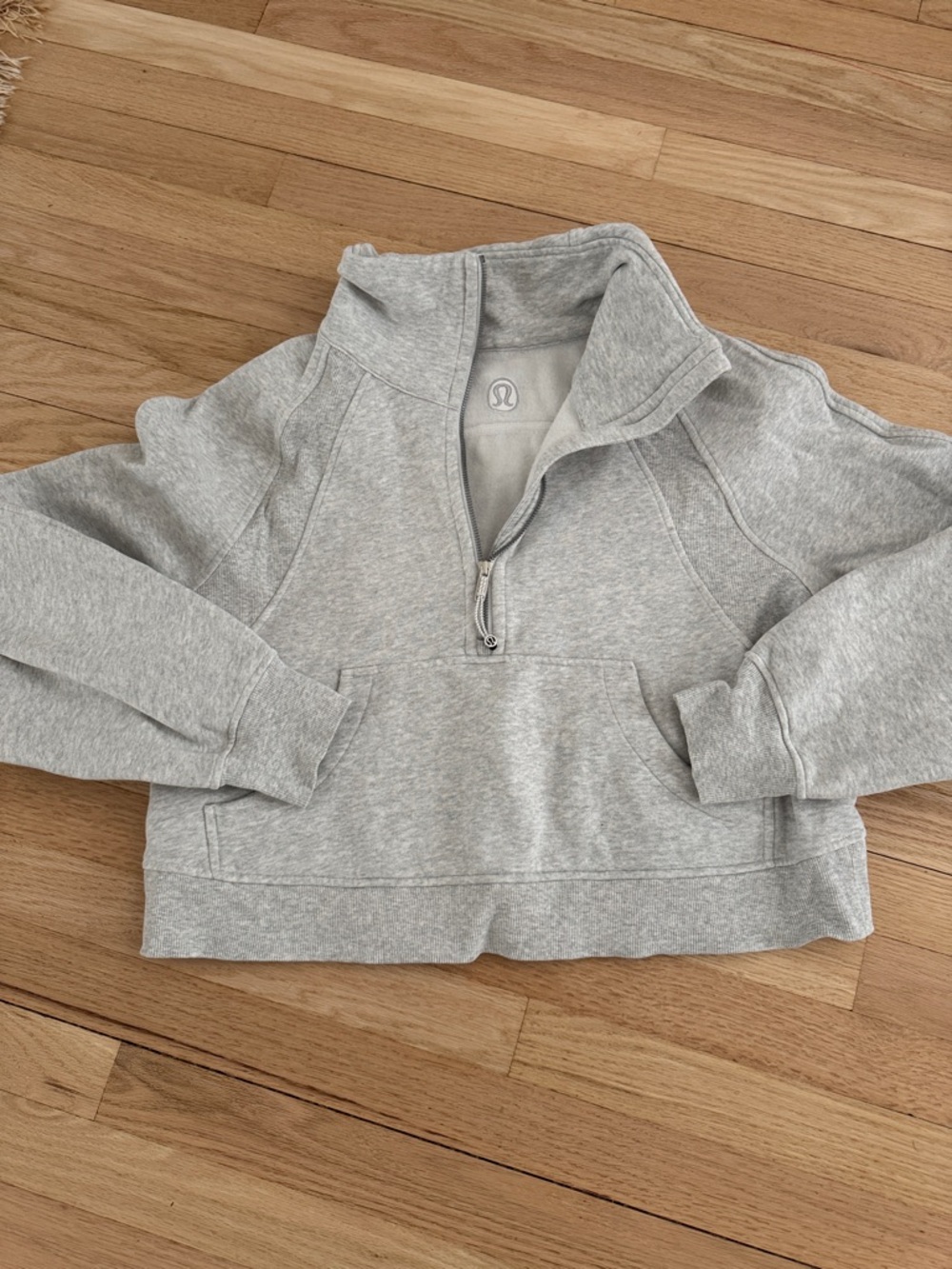 Lululemon Light Gray Half-Zip Pullover